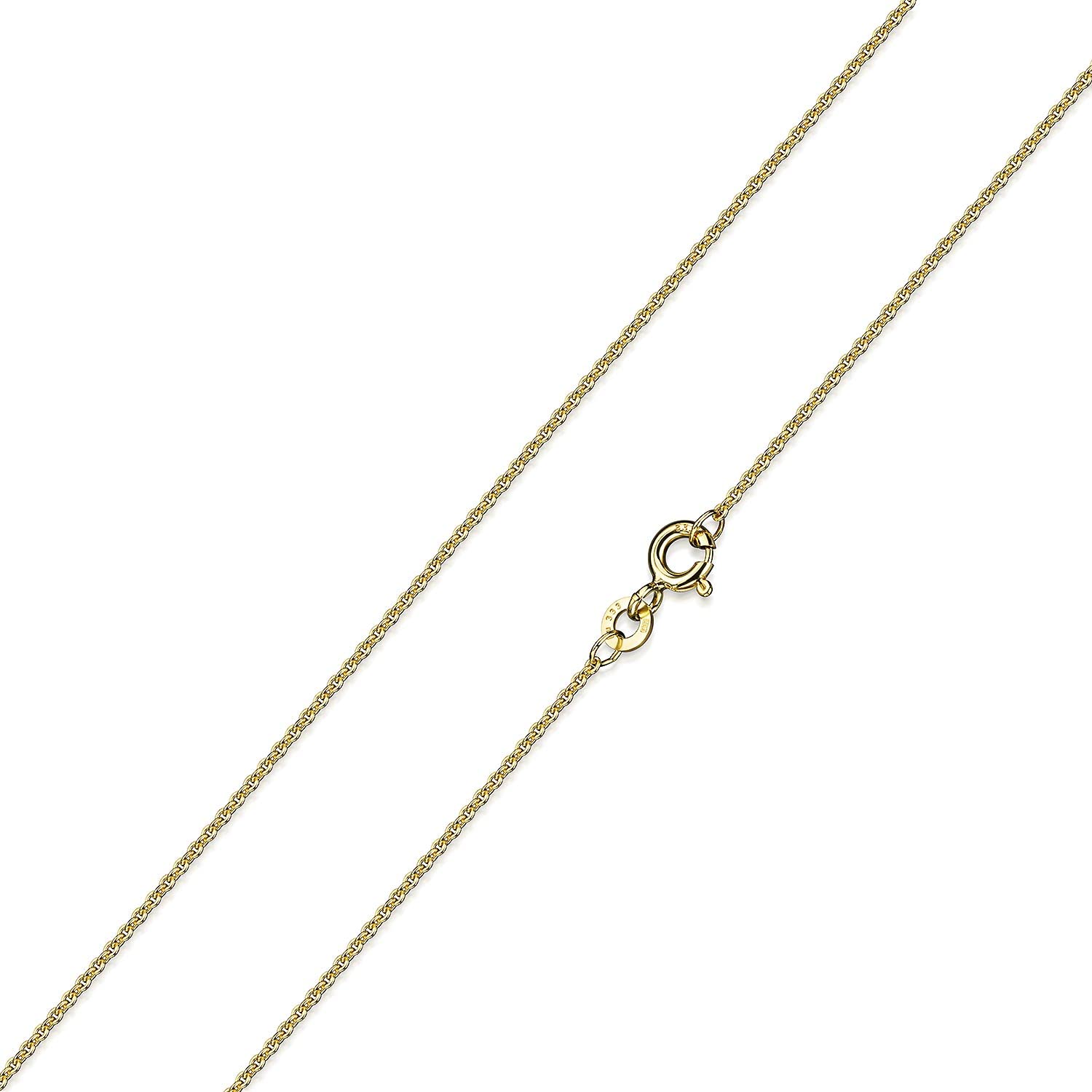 MATERIA by Matthias Wagner Halskette 333 Gold Kette Frauen Mädchen Ankerkette 40-50cm Made in Germany K39