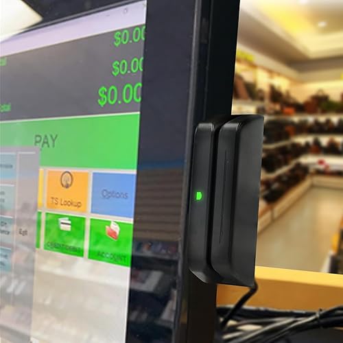 Miniatura 3 de MSR123 Lector de Swiper de banda magnética Lector de tarjetas de crédito Magstripe 3 pista para Quickbooks Sistema POS en línea Registro de caja