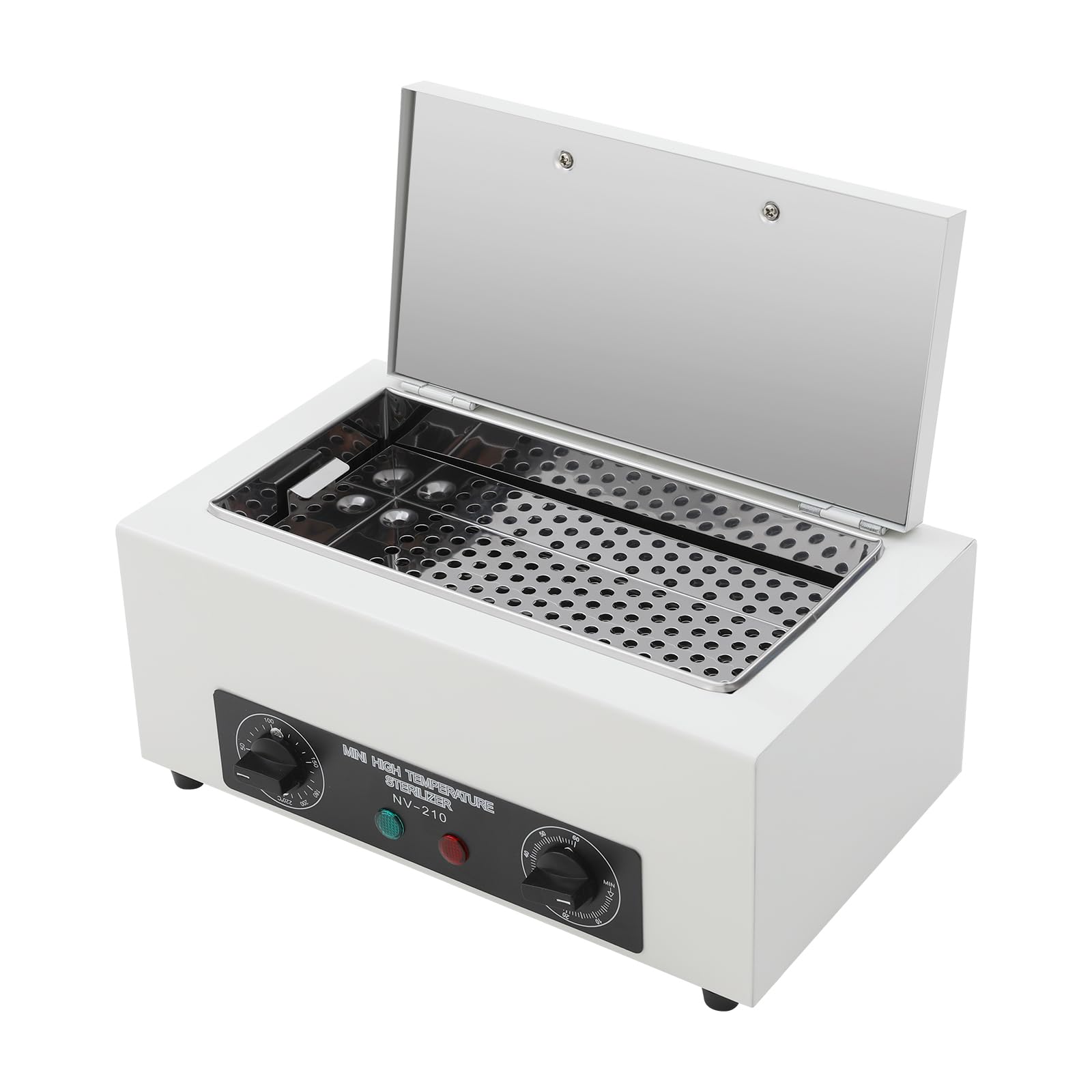Stérilisateur à haute température, 300 W, 2 l, stérilisateur à air chaud, réglage de la température de 220 °C, stérilisateur à chaleur sèche avec minuterie de 0 à 60 minutes pour une utilisation à la