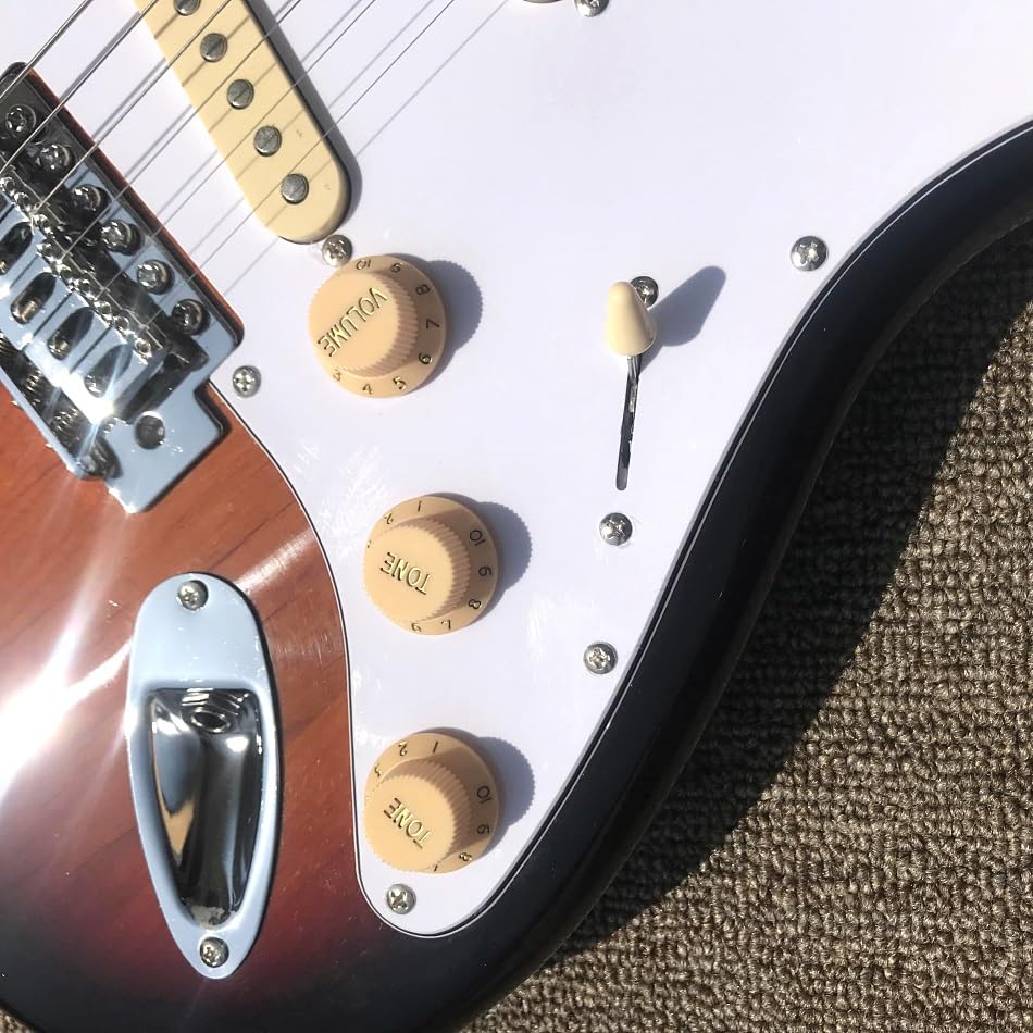 Chitarra elettrica con tastiera smerlata in colore tramonto capotasto in ottone - Guitarra Electrica professionale e personalizzata