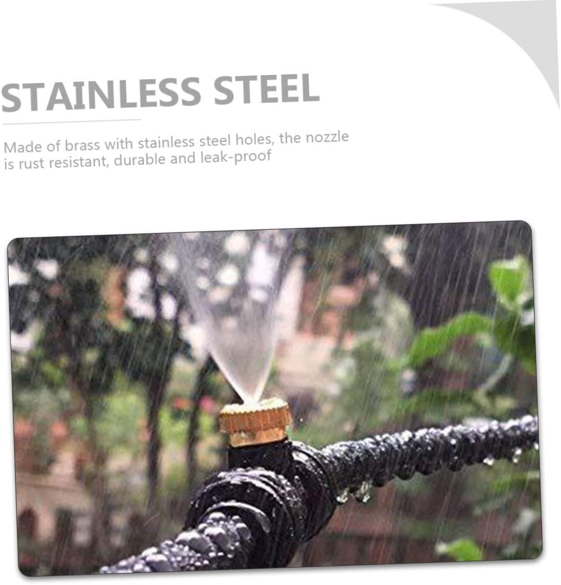 BESPORTBLE 120pcs Low Pressure Misting Nozzle Brass Atomizing Sprayers for Outdoor Cooling Greenhouse Irrigation and Landscape Watering