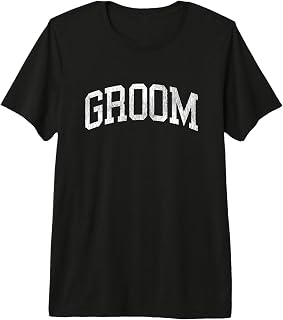 Groom Texas TX Vintage Athletic Sports Design Premium Tri-blend T-Shirt