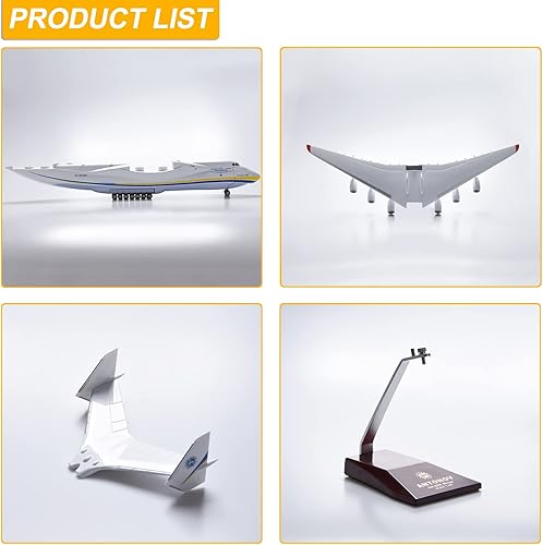 Miniatura 7 de ARCADORA An-225 Antonov 1200 Escala Ucrania Pintado Mriya Aeronave de Carga Estratégica Modelo Diecast para Colección