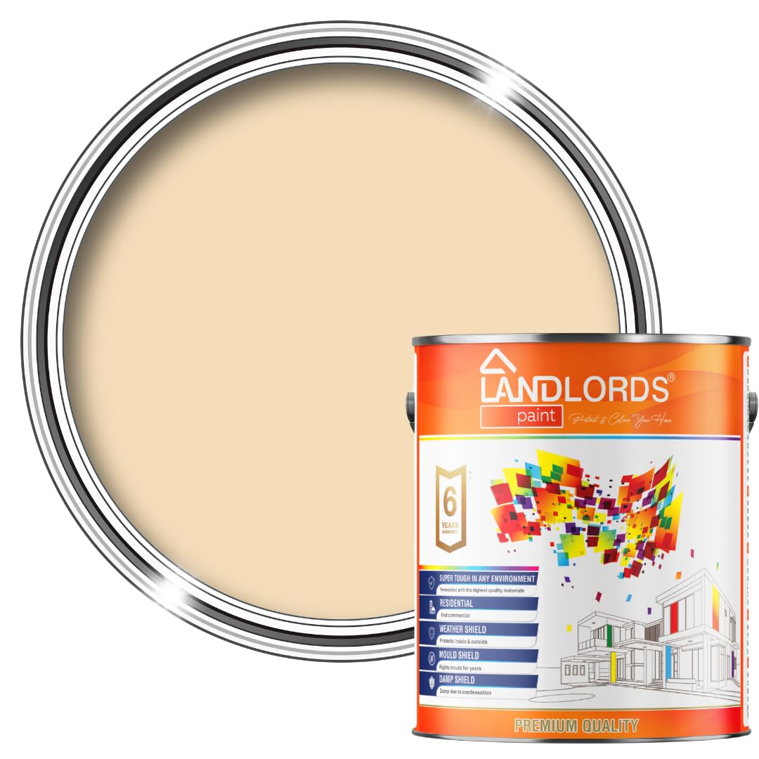 Landlords Paint Matchstick Landlords Weather Shield Smooth Masonry Paint | Storm Proof, Scrub Resistance & Waterproof | Weatherproof Technology Designed With Acrylic Resin For Ultimate Protection 1L