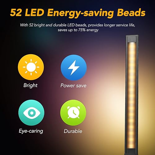 Miniatura 3 de Lámpara de escritorio LED, lámpara de escritorio con puerto de carga USB, 5 modos de color, 10 brillo, luz natural, lámpara de lectura para el