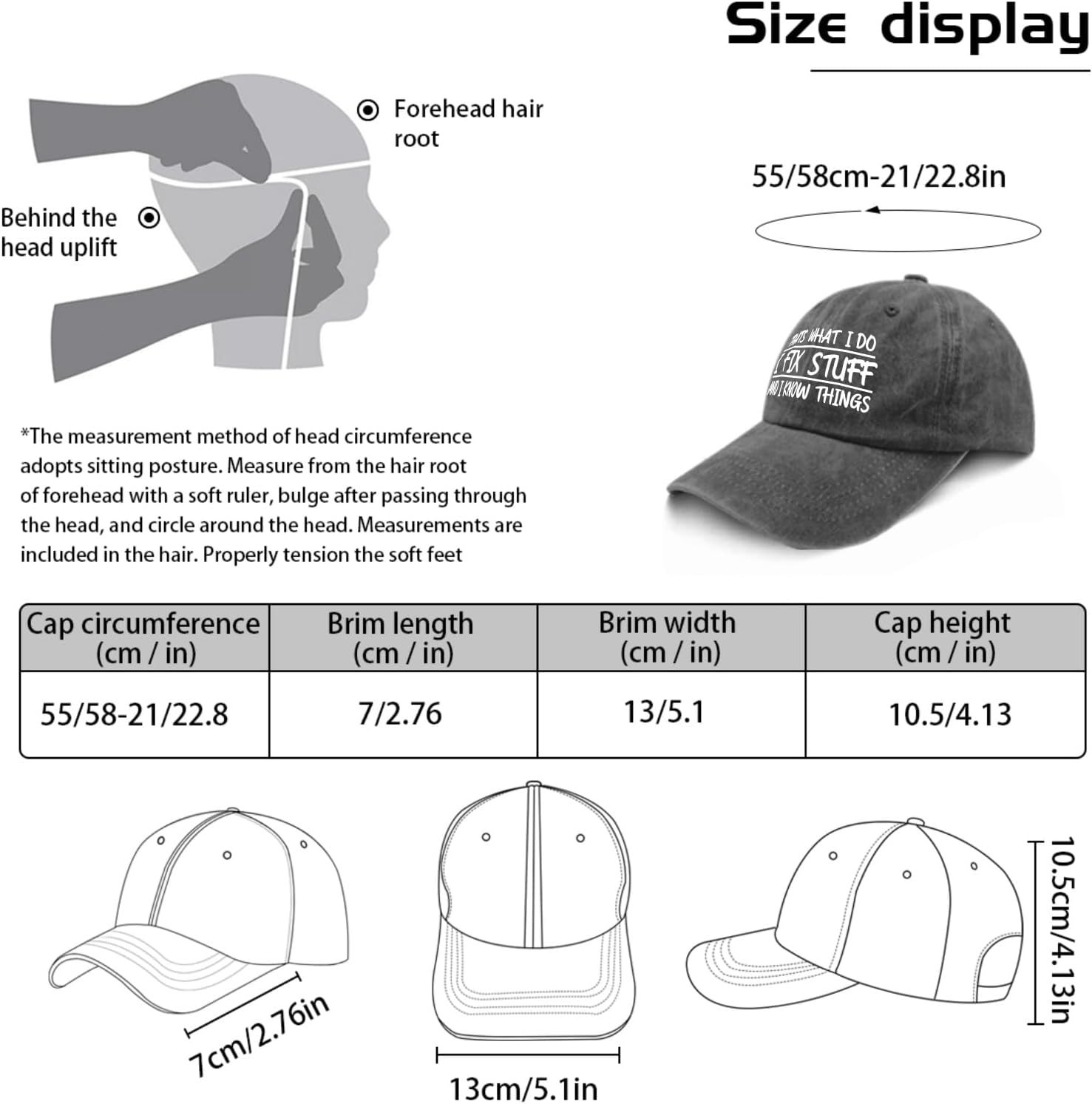 I'm Bob Doing Bob Things Caps Women Baseball Hat Pigment Black Mens Golf Hat Gifts for Him Hiking Caps - Image 3