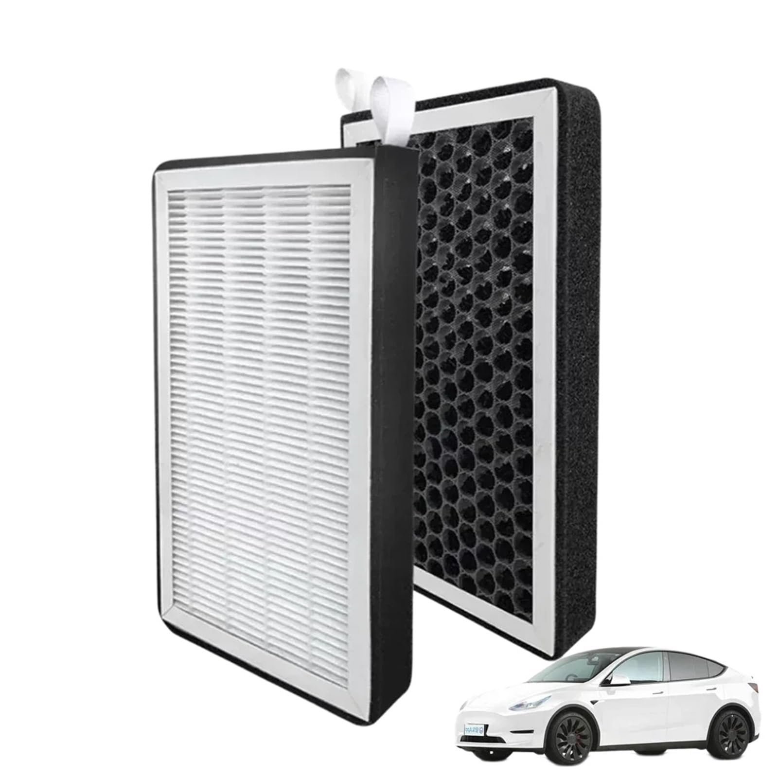 LUTFI Auto Filtro Aire para Modelo 3 Y 2023, 2 Unids/Set, Filtros De Aire Cabina HEPA, Filtro Carbón Activado para Coche