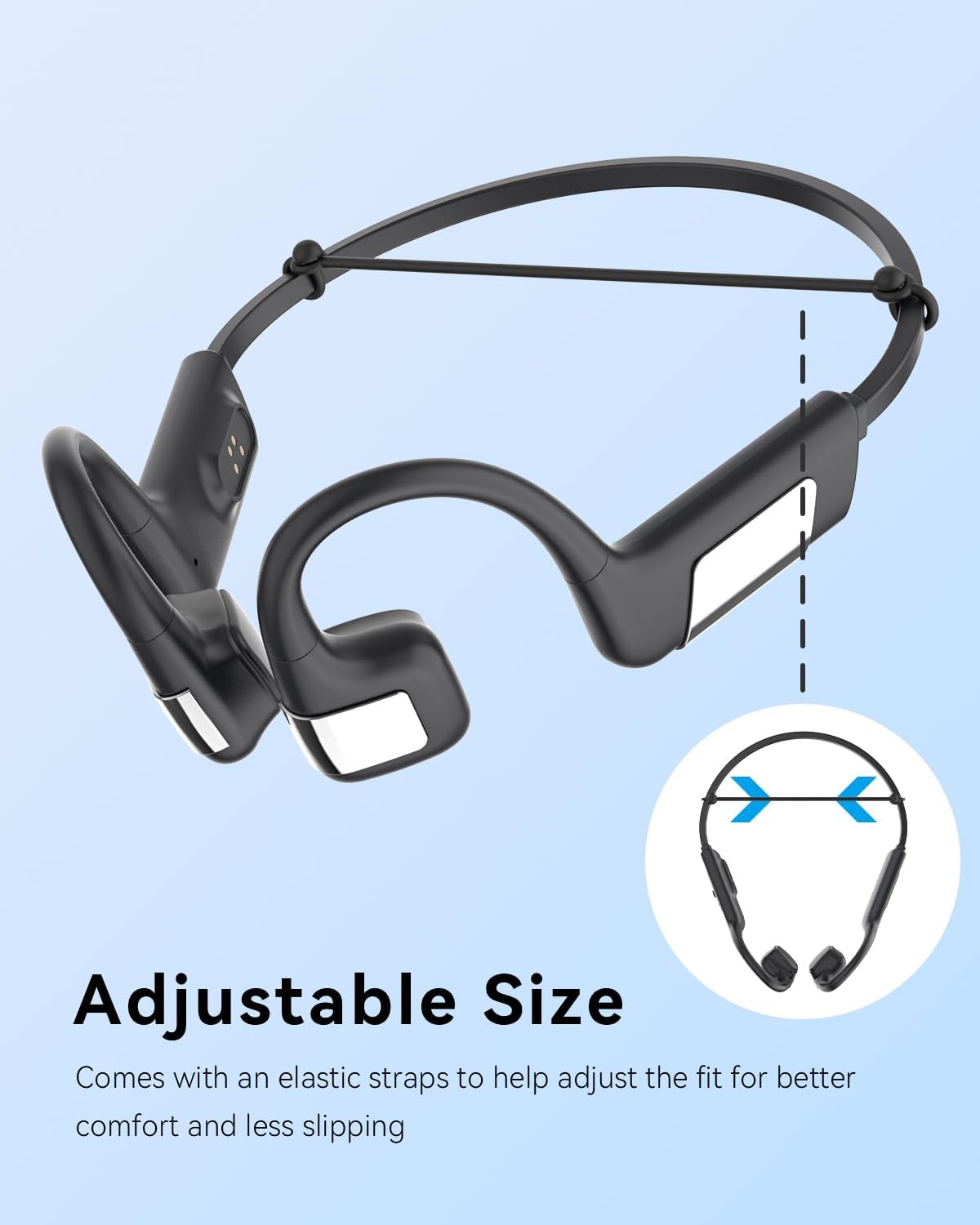 MONODEAL Bone Conduction Headphones Swimming Headphones, IP68 Waterproof Earbuds Bluetooth 5.4, Built-in 32GB MP3 Memory, Open Earphones Underwater Earbuds for Swimming Running Cycling - Image 5