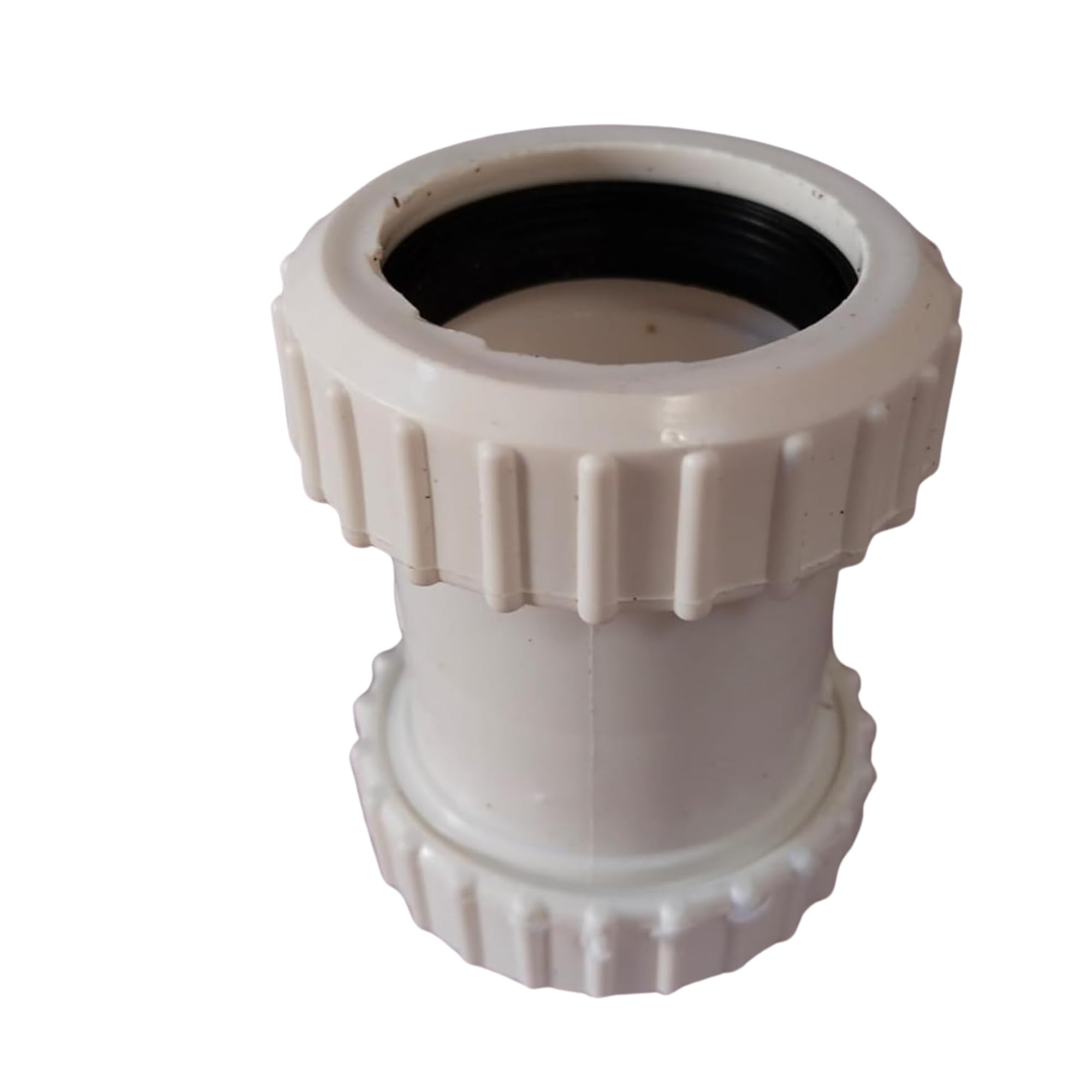 Shmox White Waste Compression Straight Connector 32Mm Coupler (Pack Of 1)