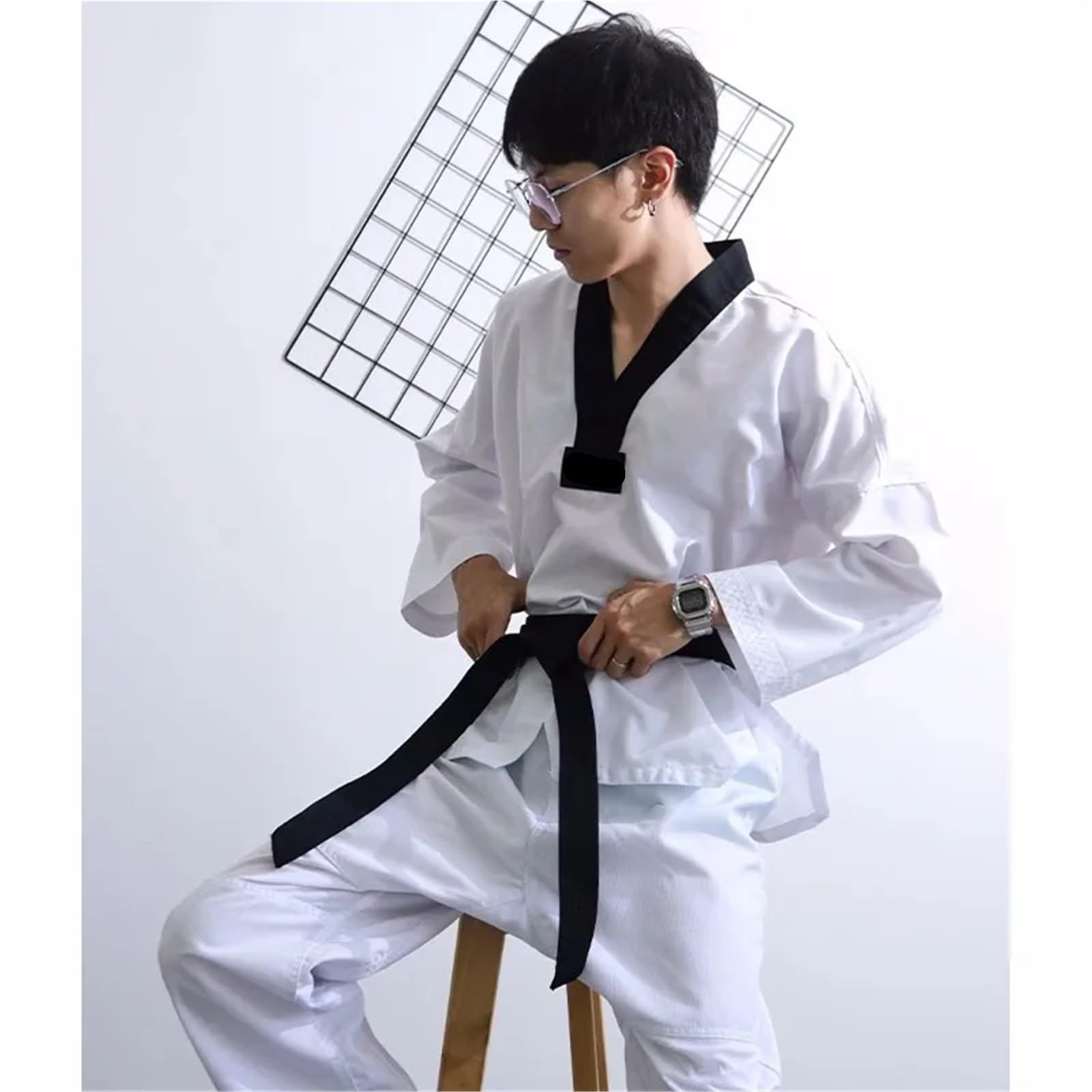 Traje De Judo Trajes de Judo, Uniformes Blancos de Taekwondo, Ropa de Karate, Judo y Taekwondo, Unisex for Adultos(XXL-180CM,Short Sleeve)