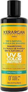 Kerargan UV & Colour Protection Shampoo with Marula Oil for Dry and Dyed Hair - Cleans, Protects & Nourishes - Without Sulphates, GMO, Silicones & Mineral Oil - 250ml | Sulfatfritt schampo med marulaolja rengör färgat hår skonsamt och hjälper till att bevara färg och glans