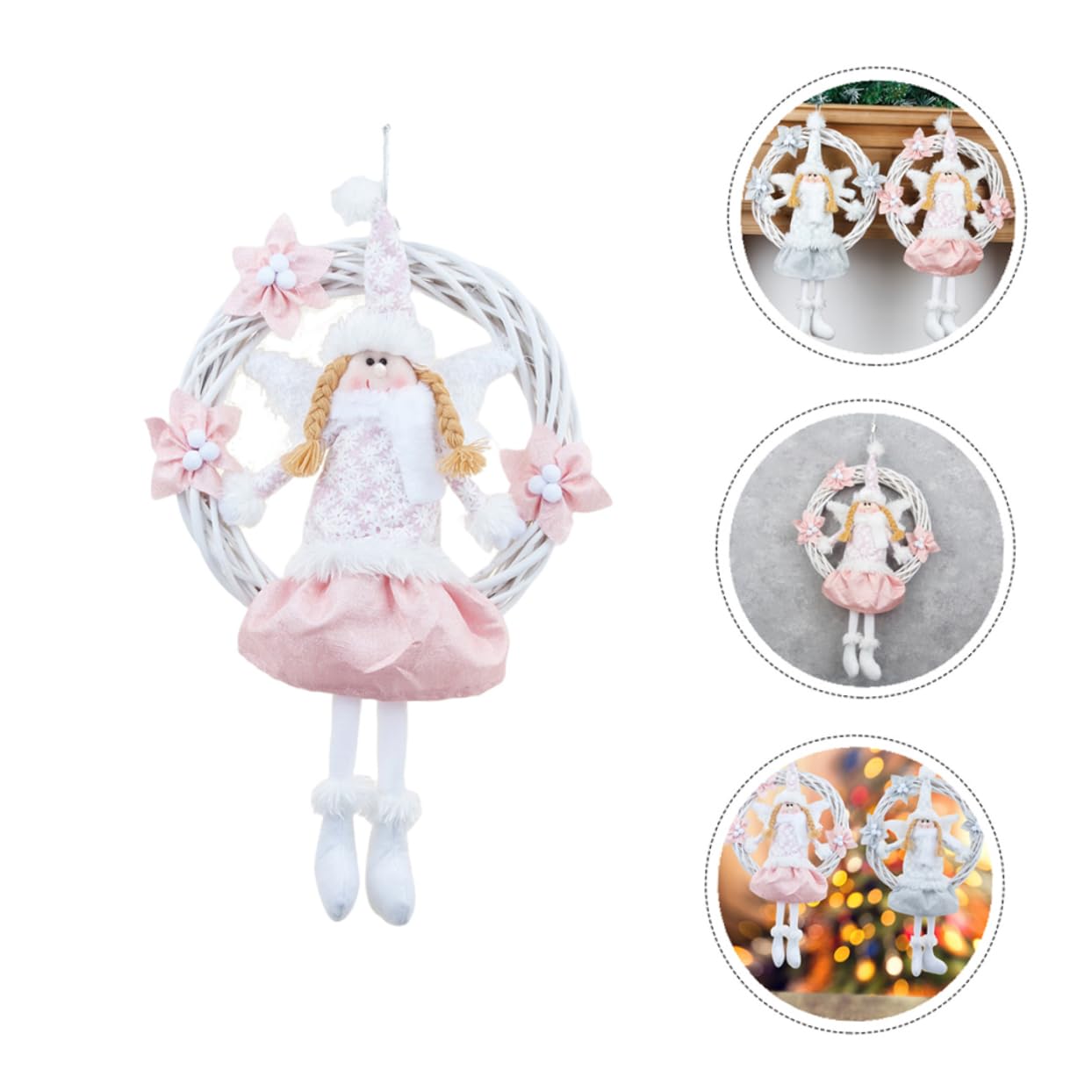 Colgante Ángel para Decoración Navideña Navideña para Colgar Puerta o Pared De Fiesta