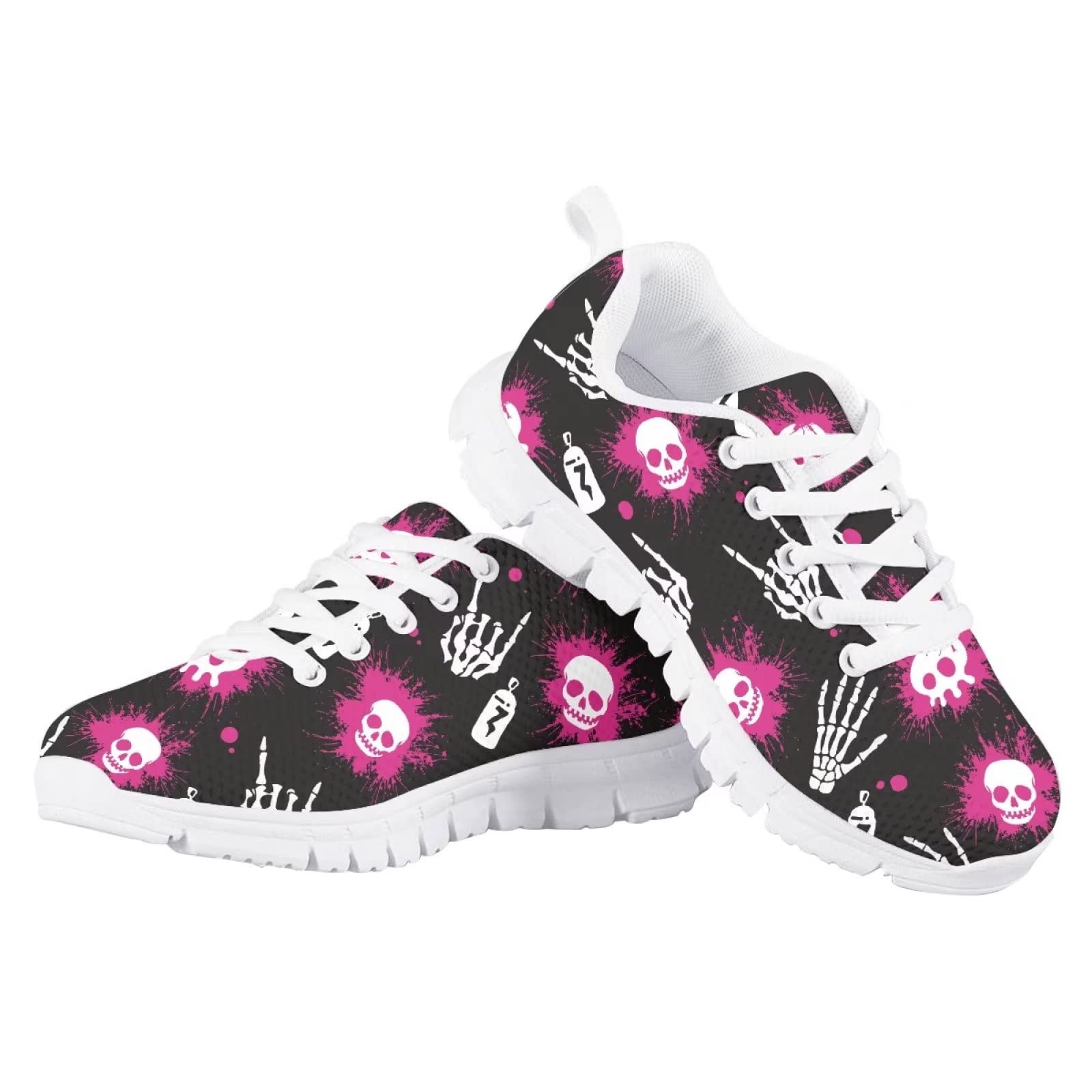 Halloween Slip-On Skull Sneaker Casual Fashion Running Shoes Comfortable Lightweight Walking Tennis Sneakers for Girl Boy