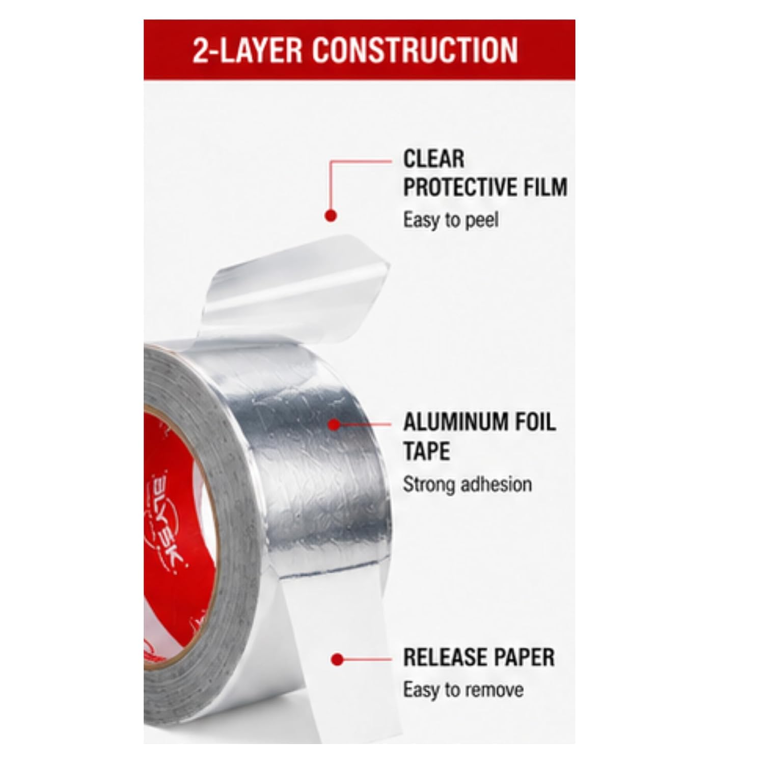 Aluminum Auto Body Repair Tape – Aluminum Foil Tape for Auto Body Repair, HVAC Duct Sealing,Insulation & General Repairs