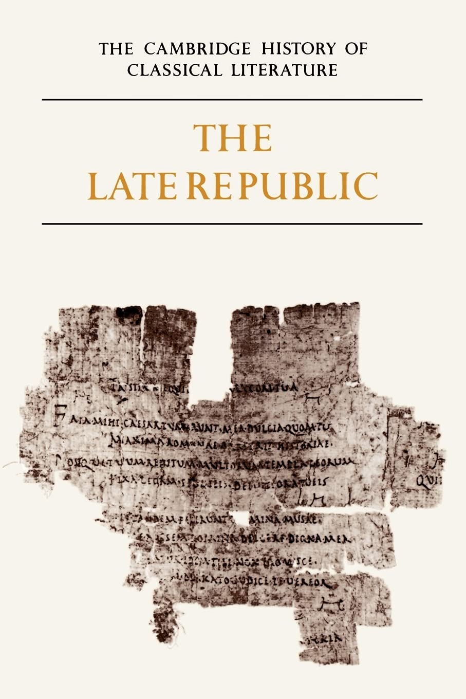 The Cambridge History of Classical Literature: Volume 2: 02