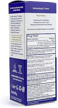 TriDerma Bruise Defense Healing Cream for Skin Discoloration, Redness, Swelling, Thin Skin that Bruises Easily with Arnica, MSM and AP4 Aloe 4.2 Ounces