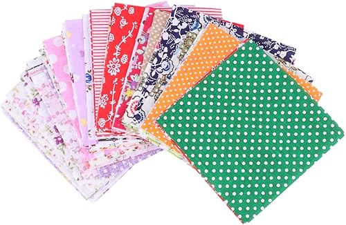 Miniatura 2 de BETOOKY Juego de 200 mascarillas de tela bordada, juego de bordado, tela de retazos de Navidad, tela de retazos, paquete de manualidades, sábana,