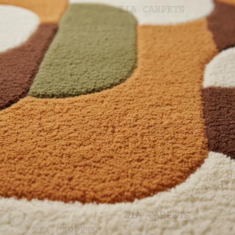 Image of zia carpets Hand Tufted Woollen Modern Collection Bedroom & Living Room Carpet Size 12 X 15 Feet