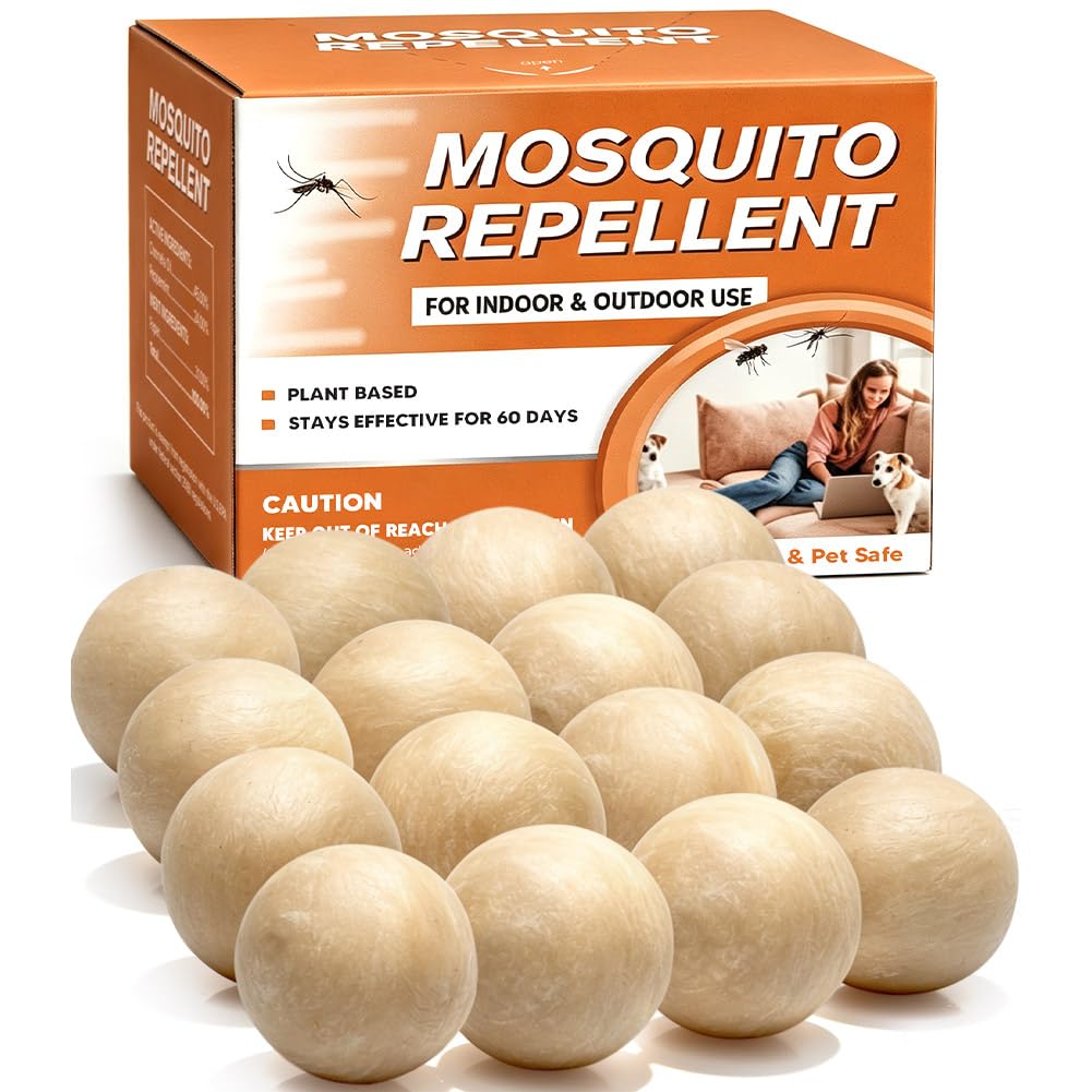 Palle repellenti per zanzare da esterni, per esterni, 16 confezioni