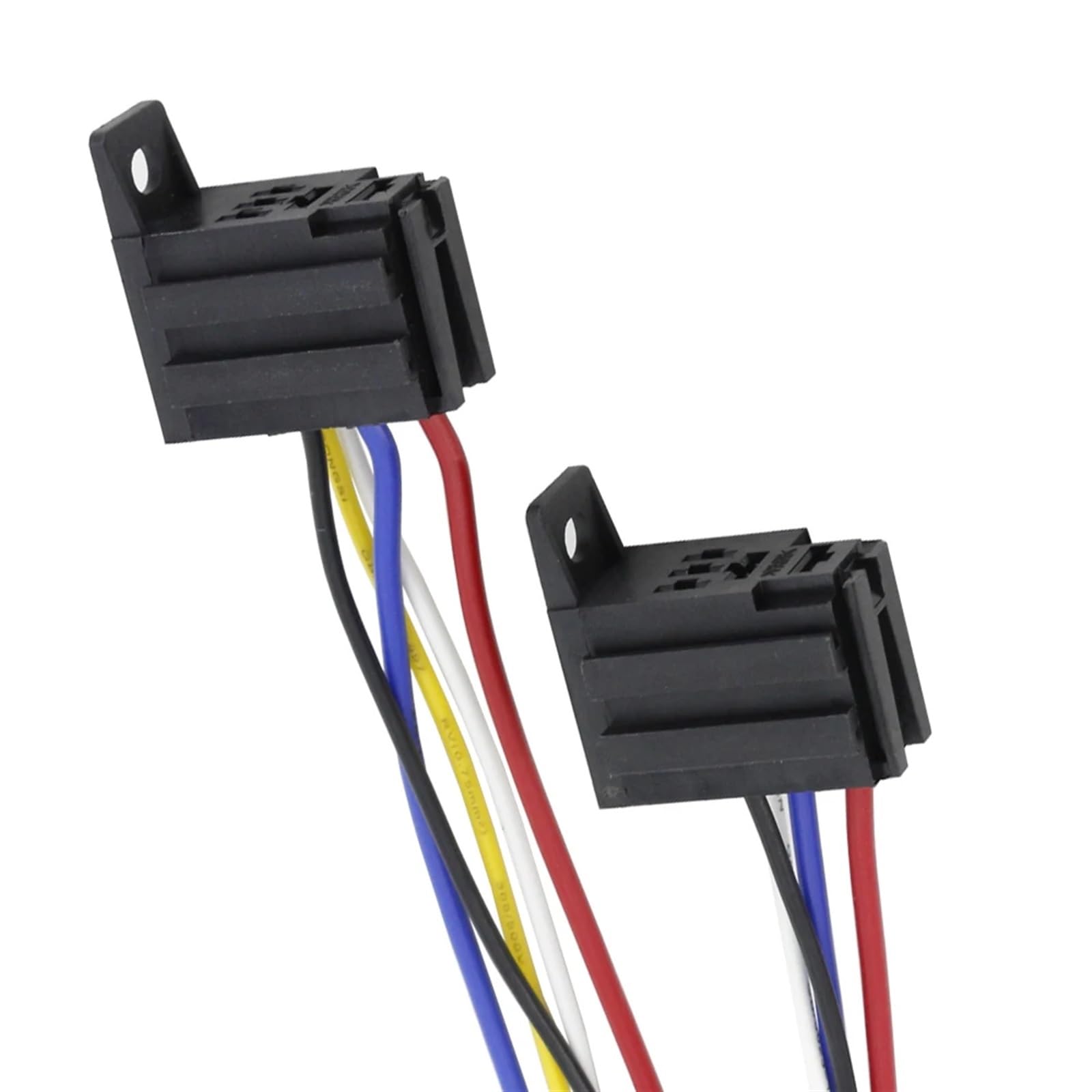 Enchufe de relé Violeta automotriz de 4/5 Pines con Cable con Terminal 12V/24V30A Piezas de automóvil ignífugas de Nailon Modificado(5 Pin)