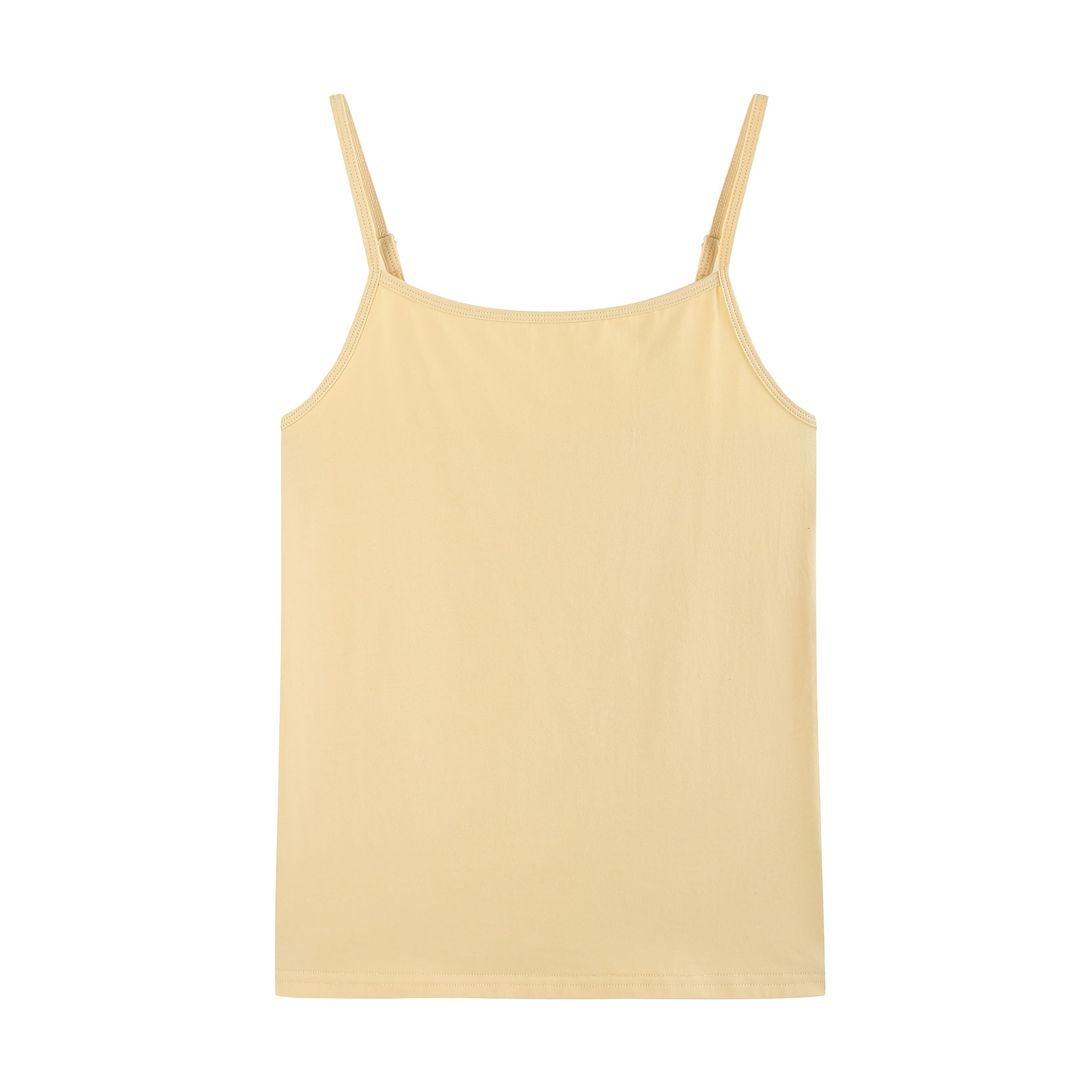 Girls Undershirts Camisole Tank Tops for Kids with Adjustable Straps Cotton Dance Cami for Teen 5-12 Years