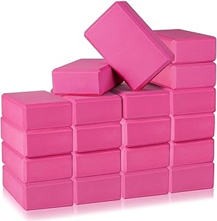 20 Pcs Yoga Blocks Bulk 9''x6''x3'' High Density EVA Foam Blocks for Exercise Pilates Meditation, Lightweight Non-slip Surface, Improve Strength Balance Flexibility