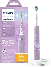 [41% off] Philips Sonicare 4100 Electric Toothbrush, Sonic Toothbrush with Two Intensity Levels, Pressure Sensor and Timer, Lush Lilac Prismatic, Model HX3689/24