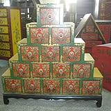 Handbemahlt Kunibert Antiker Chinesischer Schrank China Apothekerschrank Tibet Asiatika Asien Breite110xHöhe110cm Asienschrank Asiatikaschrank Tibetschrank