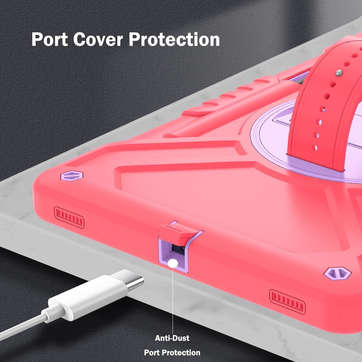 Custodia protettiva per tablet PC compatibile con Samsung Galaxy Tab S8 Plus da 12,4 pollici SM-X800 SM-X806 12,4 pollici custodia antiurto a tre strati per tablet, custodia protettiva in PC+silicone,