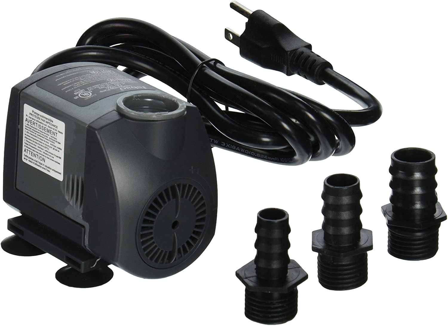 AQL RIser Pump RP5000 - pomap de remontées pour aquariums d'eau douce et marine fontaines et petits étangs avec portée réglable, jusqu'à 5000L/h