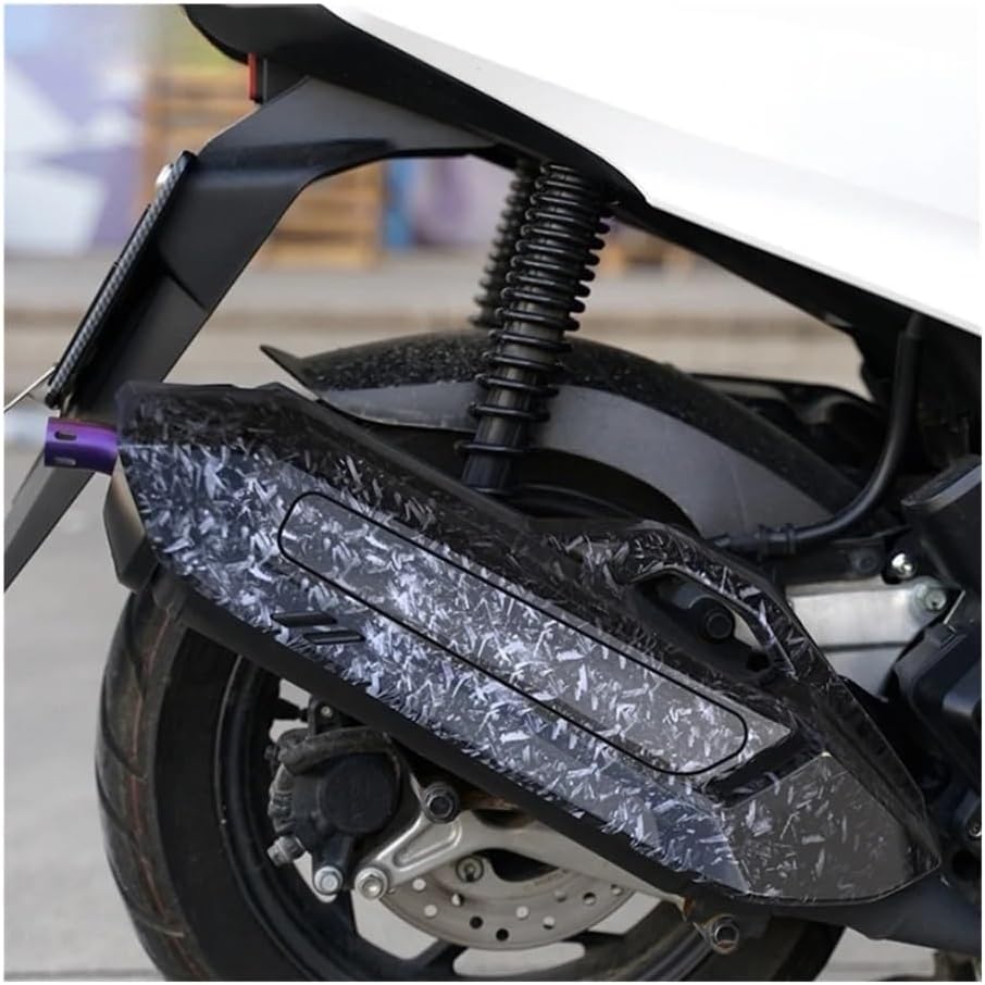 Motorcycle Exhaust Heat Shield Durable Anti-Scald Guard for 125 150 160cc Sleek Black Design with Ventilation Slits Heat Shield Wraps