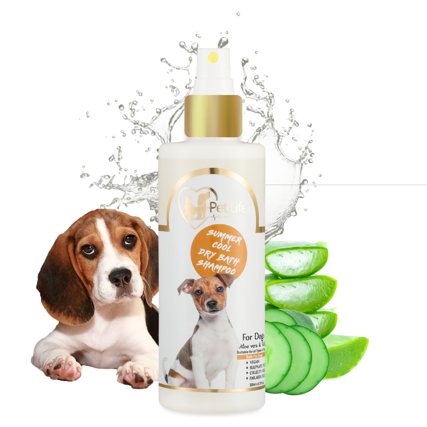 Pet Life Summer Cool Dry Bath Shampoo for Beagle Dog & Puppy Dry/Waterless/Spray Dog Shampoo | Made with Natural Ingredients for A Cleaner, Smoother & Shinier Coat for All Dog Breed – 200 Ml (B09YP2DZVH) Amazon Price History, Amazon Price Tracker