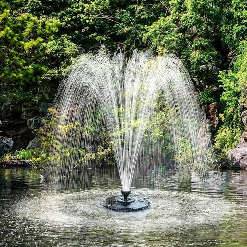 Biling Floating Pond Fountain with 660GPH Fountain Pump, Color-Changing LED Lights, 27 FT Power...