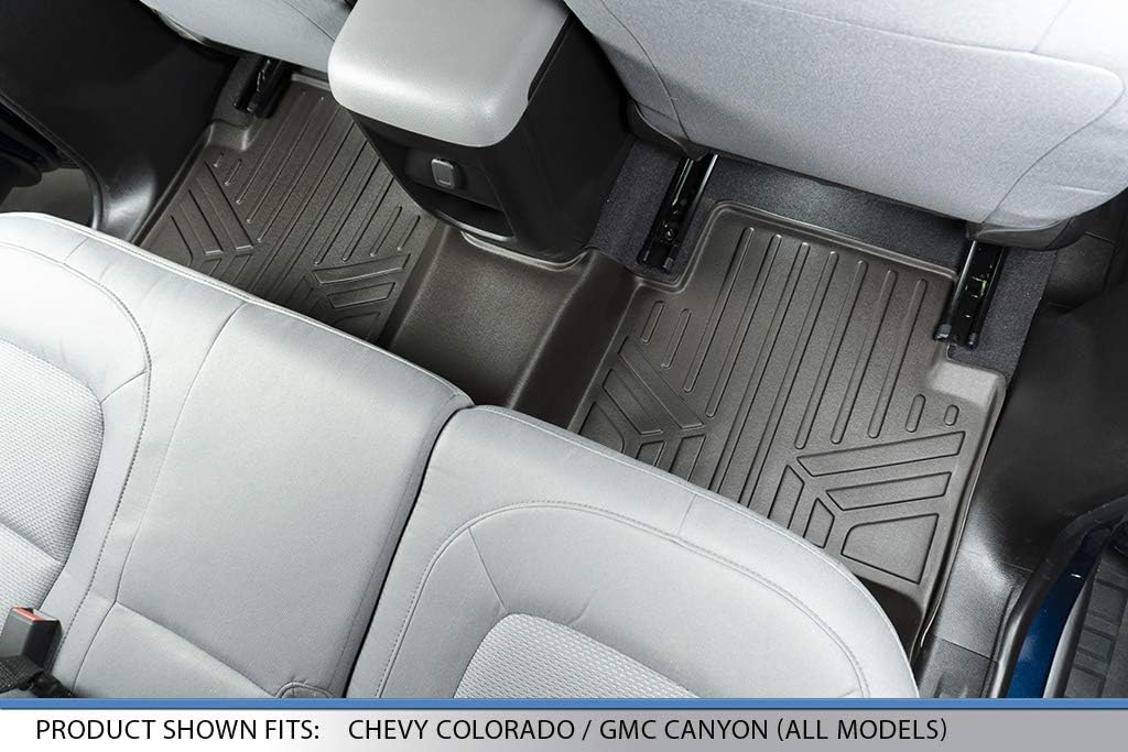 SMARTLINER Custom Fit Floor Mats 2nd Row Liner for 2015-2022 Chevrolet Colorado - Image 2