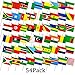 LoveVC 54 Pack Africa African Countries Flags Set on Wood Stick Small Mini Hand Held Flag,5x8 Inch