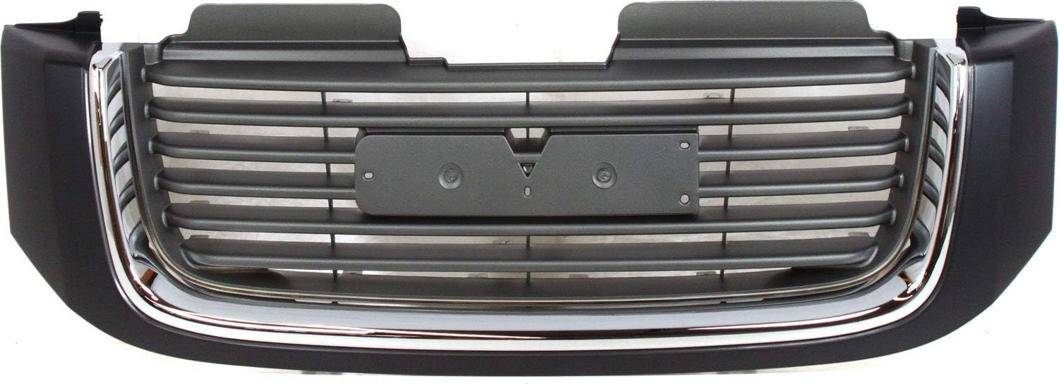 Garage-Pro Grille Assembly for GMC ENVOY 02-09 Ptd-Black Shell/Ptd-Gray Insert w/Chrome Insert Opn'g Mldg