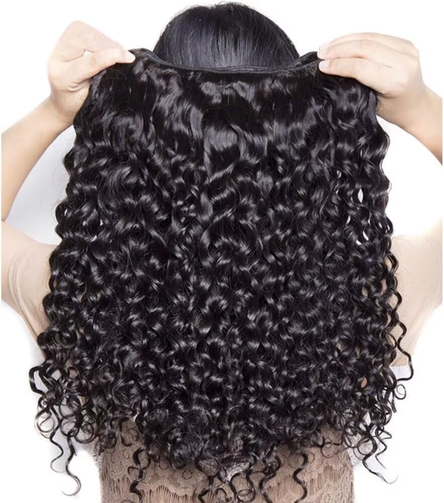 12A Water Wave Bundles with Closure Brazilian Virgin Wet and Wavy Human Hair 3 Bundles with Closure 100% Unprocessed Curly Human Hair Extensions 12 14 16 +10 Curly Human Hair Bundles With Closure - Image 4