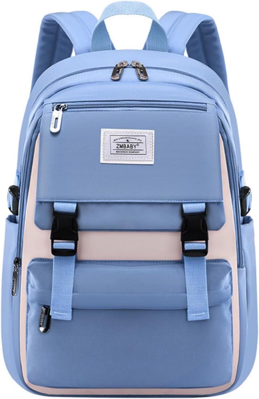 Kids Backpack Solid Color Girls Elementary Middle School Casual Daypack Lightweight Bookbag for Teens Travel Bag
