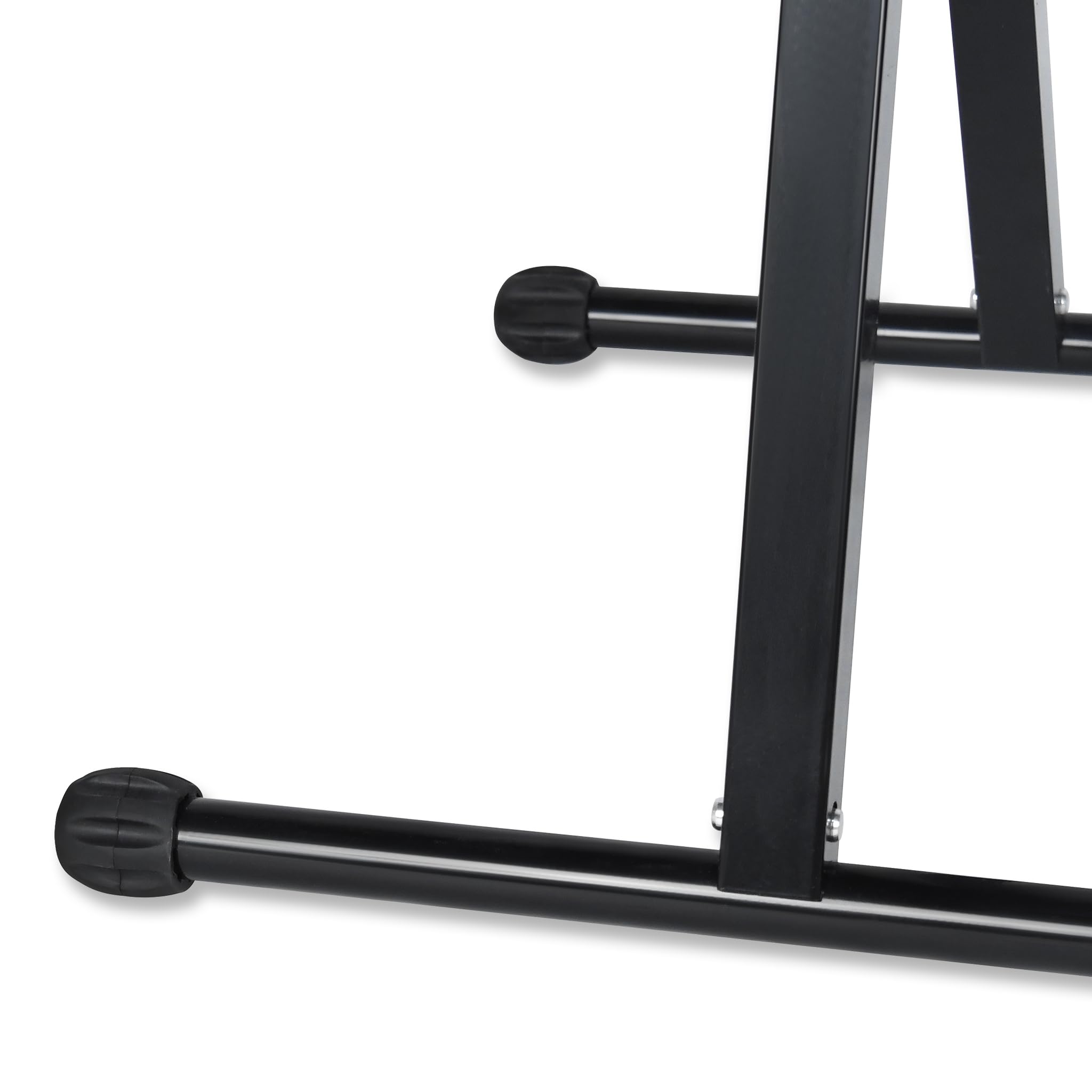 2 x caballete con ruedas de altura regulable 68-107 cm, plegable, de metal, 30 cm de ancho, con pies antideslizantes, hasta 60 kg, color negro