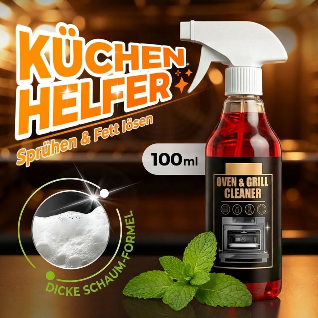 Backofenreiniger, 2026 Neu Oven Cleaner Spray, Backofenreiniger Extra Stark Multi Grillreiniger Und Ofenreiniger für Backofen, Grill, Herdplatte, Gegen Verkrustungen (3PCS)