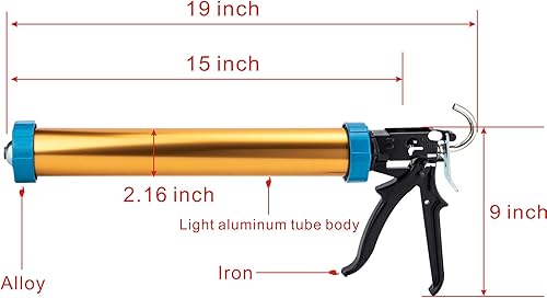 Miniatura 3 de Pistola de calafateo de salchichas Pistola de herramientas para calafatear a mano Pistolas para calafatear sin goteo Pistola de calafateo utilizada