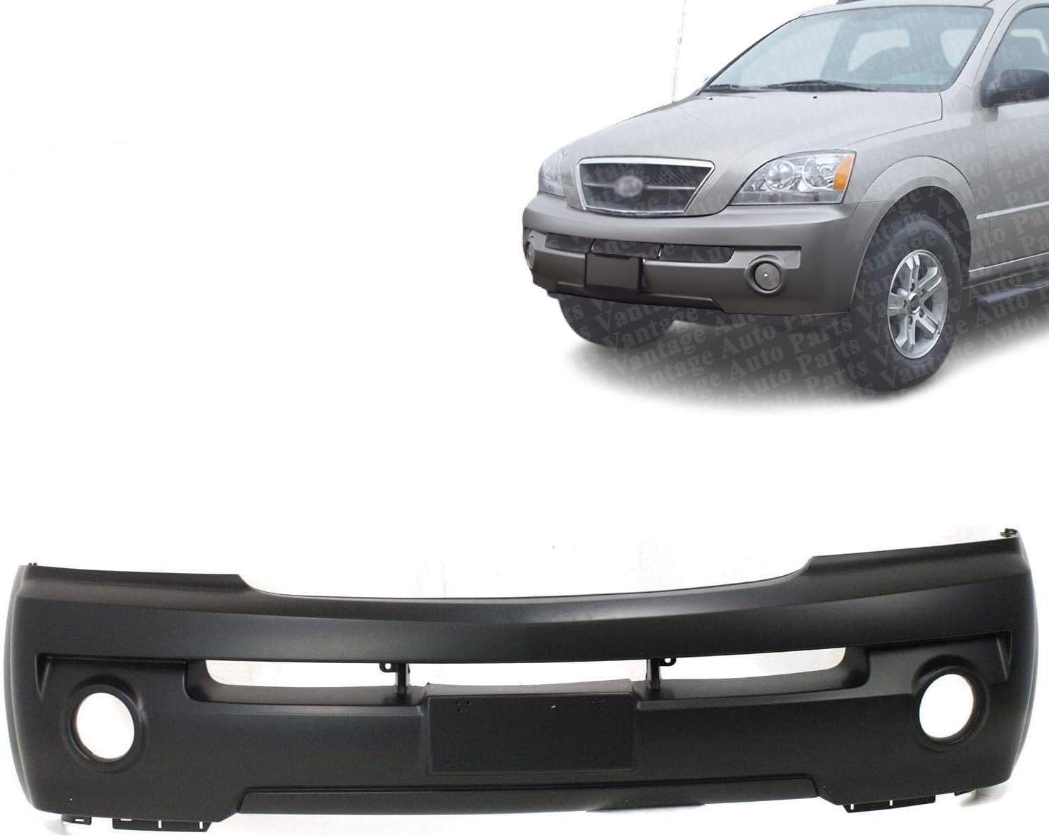 Front Bumper Cover Compatible with Kia Sorento 2003-2006 | DIRECT REPLACEMENT | Primed | Plastic | 865113E001XX | ‎KI1000119