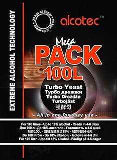 Turbo Yeast - Mega Pack 100L 360g | Vodka Yeast | Distilling Yeast | Mash Yeast | Yeast for Fermentation