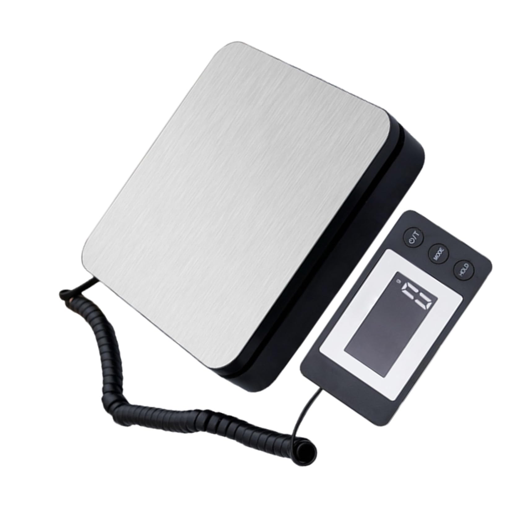 ibasenice Tragbare Postwaage mit 50kg Kapazität Edelstahl und Kunststoff Lcd Anzeige Einfache Handhabung für Büros und Versandzentren