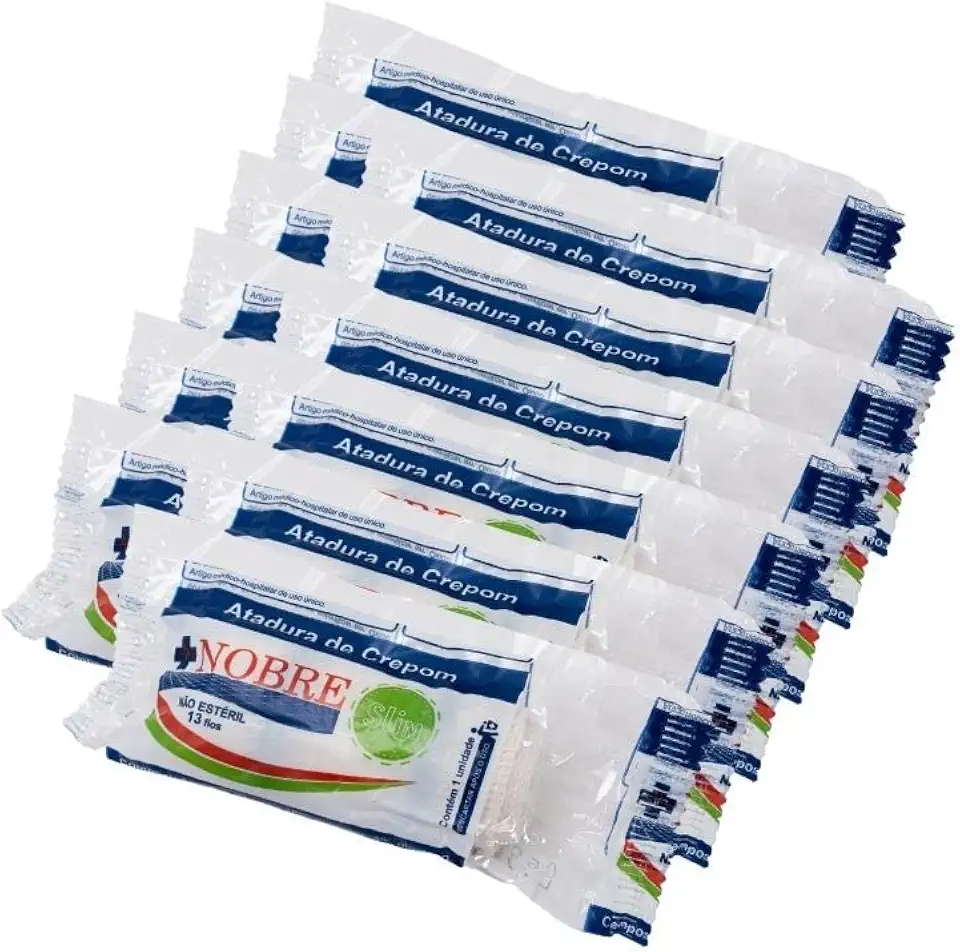 Atadura De Crepom Faixa Para Curativo Algodão 6cm 24 rolos