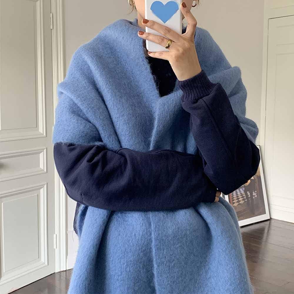 Women Chunky Scarf, Soft Warm Winter Scarf for Cold Weather, Christmas Blanket Scarves Pashmina Shawl Wrap - Image 3