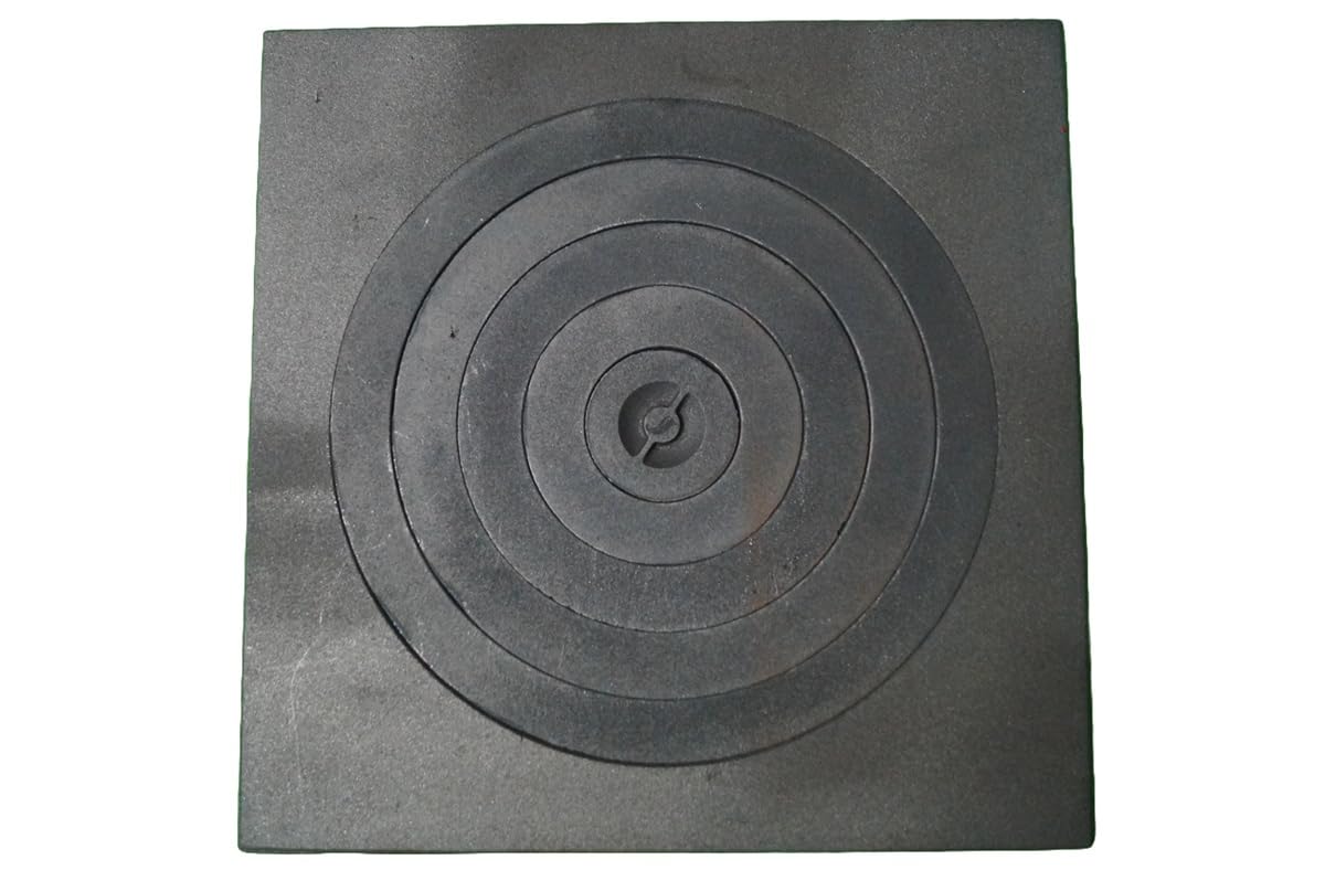 Placa para horno (520 x 520 mm, hierro fundido, anillos de hierro fundido)