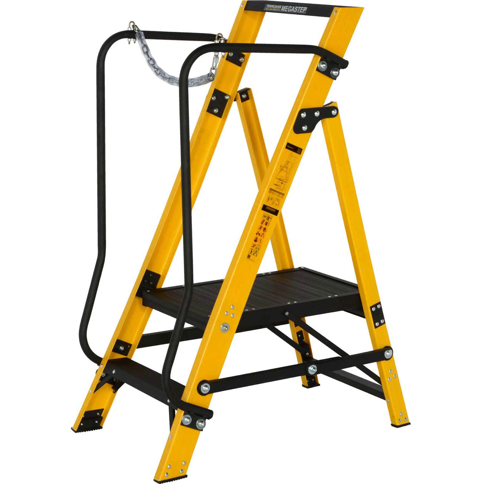 Werner Black Megastep Fibreglass Step Ladder