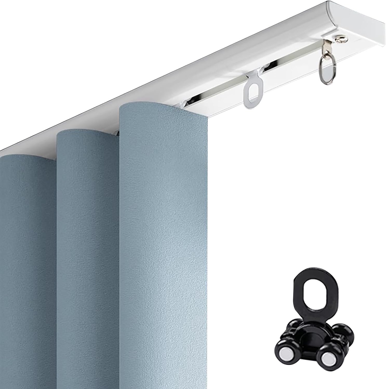 LPeMYXbYT Ultra-Thin Curtain Track White RV Curtain Track Ceiling Curtain Track Curtain Rods Aluminum Curtain Track Room Divider Curtain Track for Privacy in Open Rooms(White,3.9m(12.8ft))