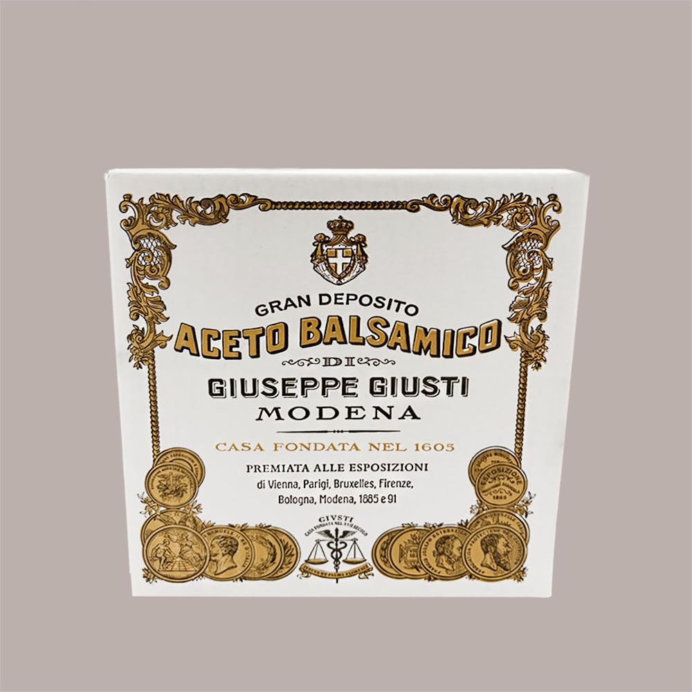 Cofanetto Regalo in Legno Set 5 Bottiglie Aceto Balsamico Giusti 100 ml Lucgel